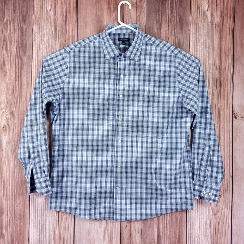 Peter Millar Crown Crafted Mens XL McAlister Performance Poplin Sport Shirt
